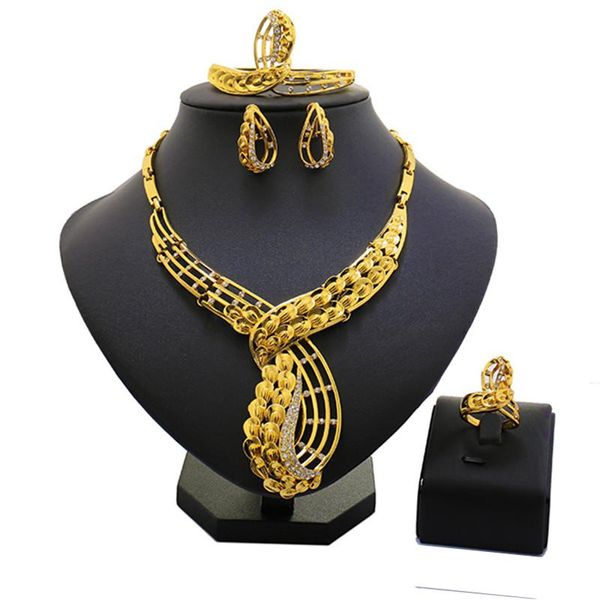 

earrings & necklace right exquisite noble gold bridal jewelry set nigerian wedding woman accessories african beads costume, Silver