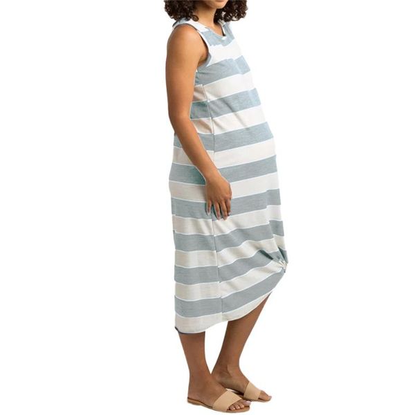

maternity dresses 2021 sleeveless striped print breastfeeding sundress pregnancy dress for pregnant women summer c10%, White