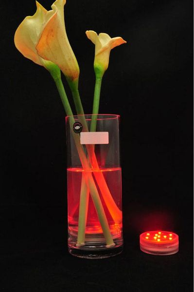 

party decoration led glass 3 battery operated remote controlled 10 multi-colors vase light,submersible light,waterproof light