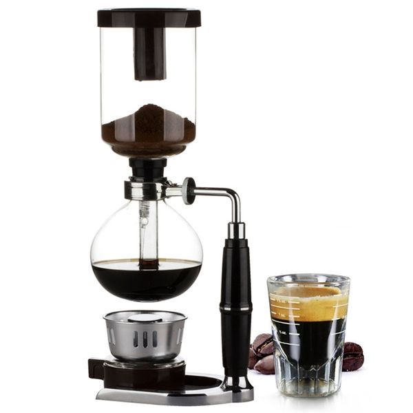 Pots Siphon Vakuumtee Home Siphon Pot Maker Glass Typ Kaffeefilter 3-5 Cups Espresso Hine 210408