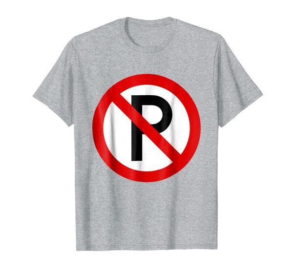 

cool no parking sign tshirt, White;black