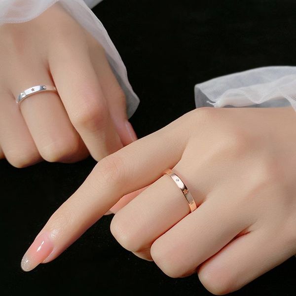 

cluster rings real 925 sterling silver round zircon adjustable ring for fashion women party minimalist fine jewelry punk accessories, Golden;silver