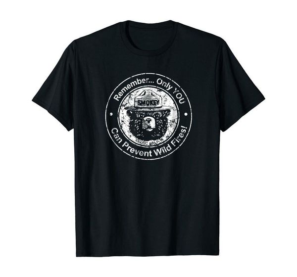 

smokey bear only you can prevent - seal t-shirt m-5xl, White;black