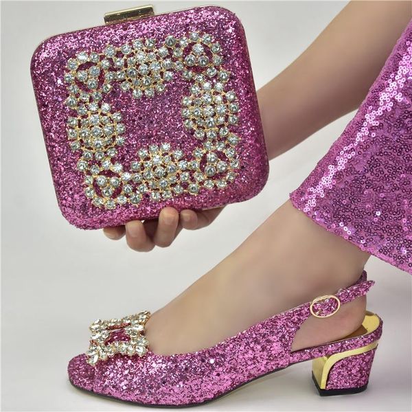 

dress shoes pink high heels women with purse handbag set african ladies pumps and hand bag sandals sandalias mujer 938-6 height 5.5cm, Black