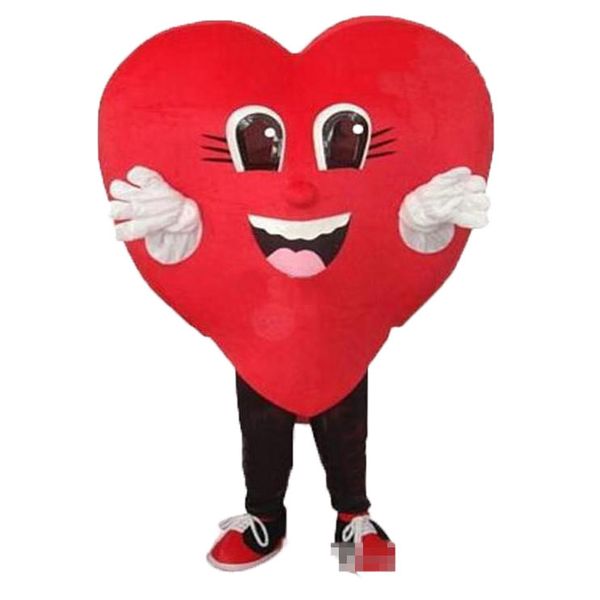 

halloween cute heart mascot costume cartoon red love anime theme character adults size christmas birthday party outdoor outfit, Red;yellow