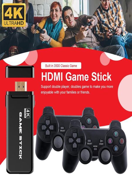 

portable game players wireless console stick video built in 3500 classic game8 bit mini retro controller output dual player