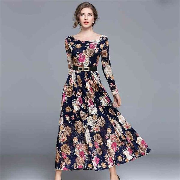 

women dresses arrivals spring long sleeved lace elegant slim hollow out vintage party 210603, Black;gray
