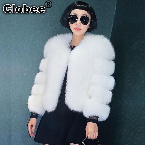 

women's fur & faux 2021 winter women coat clothes female fall short, Black