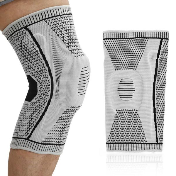 

elbow & knee pads 1pc fitness running cycling support braces elastic professional silicone grade for basketball volleyball, Black;gray