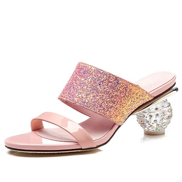 

dress shoes 2021 women elegant ladies sandals fashion bling rhinestone crystal high heels mixed colors, Black