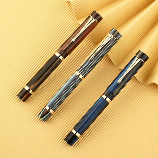

fountain pens m700 resin pen no. 6 bock nib fine size 0.5mm metal golden clip business school writing rotating ink absorption