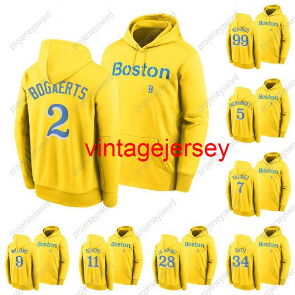 

2021 city connect hoodies xander bogaerts enrique hernandez christian vazquez ted williams rafael devers j.d. martinez david ortiz chris, Blue;black