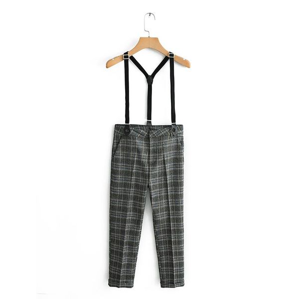 

women's pants & capris vomvoa 2021 spring age-reducing british style strap check casual slim thin section suit 1042, Black;white