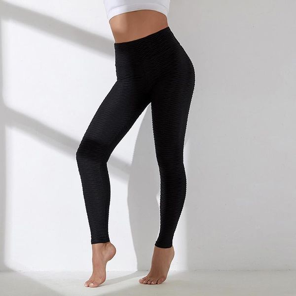 

women's leggings high waist women fitness workout push up legging solid bodybuilding jeggings pants casual thin mid pantalon femme, Black
