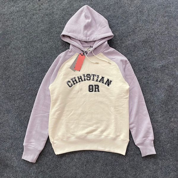 

hoodies 2021 tide brand d family joint embroidered stitching fashion casual sweater men's and women's letter eye hoodie, Black