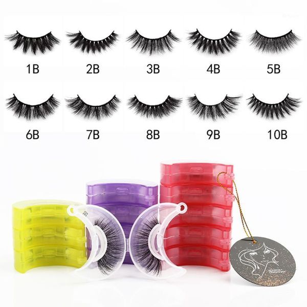

pair women fashion makeup tools eye natural fluffy false eyelashes cross lash extension 3d mink hair fake lashes1