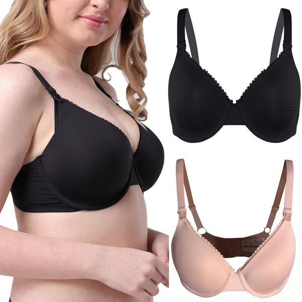 

maternity intimates plus size nursing bra feeding for pregnant women fiber cotton underwear with wirefree, White