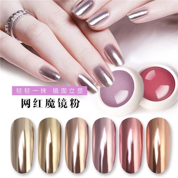 

nail art decoration super bright gold mirror powder pure color electroplating titanium decorations, Silver;gold