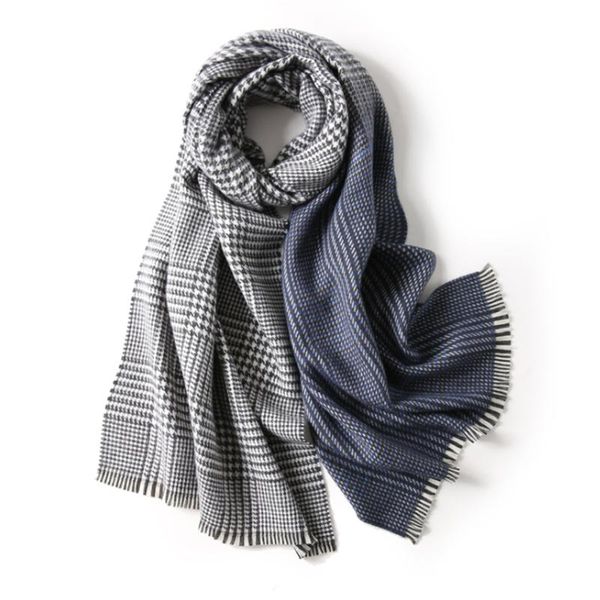 

scarves autumn winter transitional plaid scarf lattice warm, Blue;gray