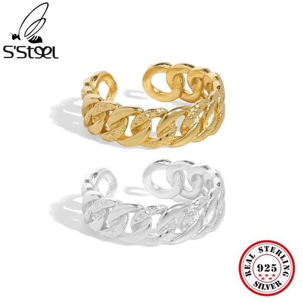 

cluster rings s'steel sterling 925 silver for women's designer aesthetic y2k geometric wedding adjustable 2021 fine jewellery, Golden;silver