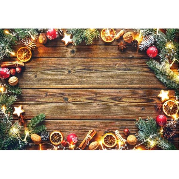 

party decoration christmas vintage wooden board backdrop stars lamp nut fruit pography background xmas family po booth
