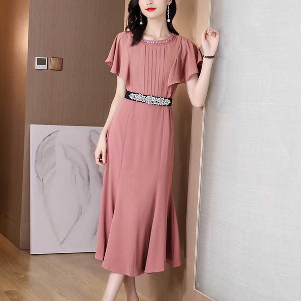 

drs chiffon women's 2021 summer elegant french style mother's, Black;gray