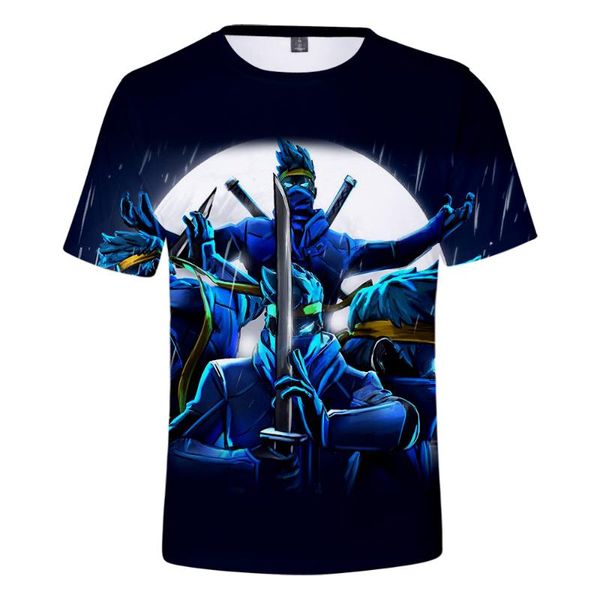 

men's t-shirts game ninja role play 3d print harajuku men t shirt summer casual short sleeve tee mens clothes forteens 2021, White;black