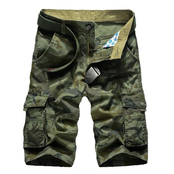 

men's shorts summer camouflage tactical male cargo short pants men jogger military 100% cotton casual loose, White;black