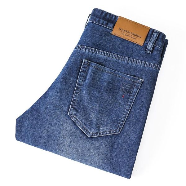 

men's jeans for men stretch classic blue regular fit spring autumn denim pants business casual long trousers slim straight comfortable