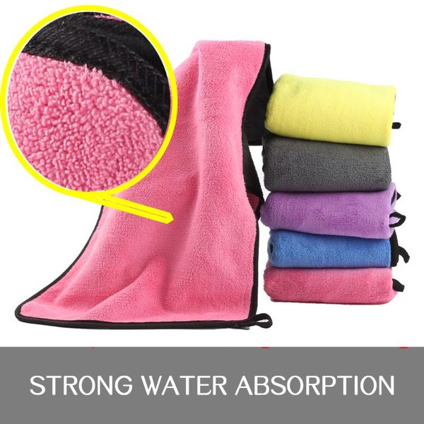 

towel pet products absorbent thickened double-layer microfiber coral fleece quick drying dog cat bath