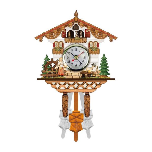 

retro style wooden cuckoo wall clock art mounted roman numeral handcraft vintage decorations l3 clocks