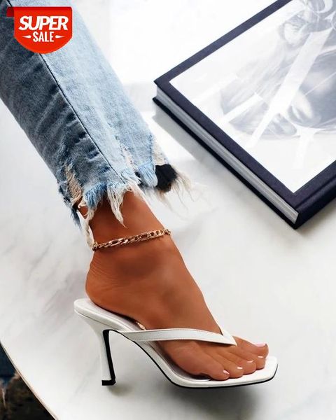 

2021 High-heeled Shoes Heel Large Square Head Solid Color Pinch Toe Women High Women's Sandals Shoe Sandalias Mujer #8f9z, Black