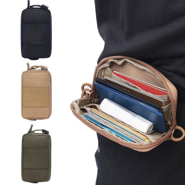 

men women lightweight waterproof wear resistant wallet outdoor zipper organizer mini nylon portable purse travel card storage wallets, Red;black