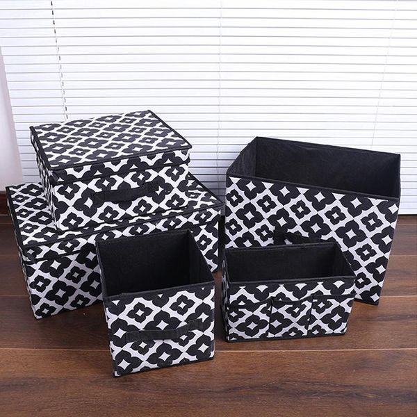 

storage drawers foldable underwear box household non woven clothing space-saving wardrobe der finishing container 6 sizes