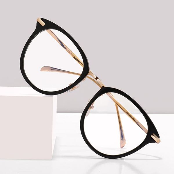 

fashion sunglasses frames parzin reading books glasses women acetate men vintage myopia frame accessories lunette homme 15708, Black
