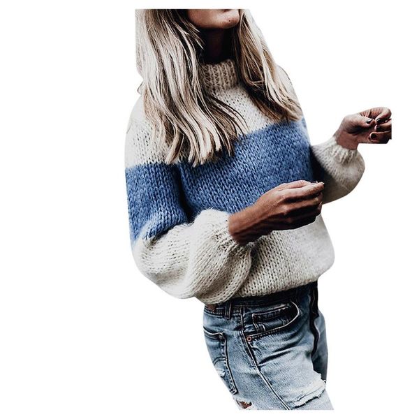 

women's sweaters autumn pullover female sweater women lady high casual splicing long sleeve slim fit pull femme sueter mujer invierno, White;black