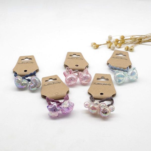 

hair accessories korean simple scrunchie women girls elastic rubber bands tie rope holder ornaments headdress, Slivery;white