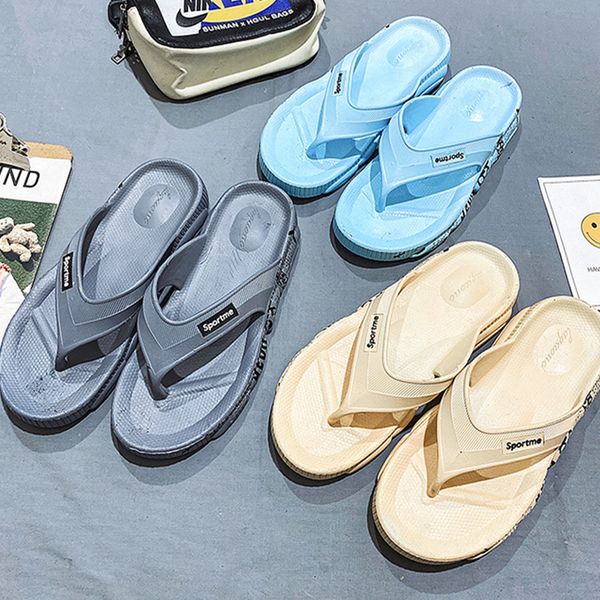 

2021 fashion letter printing designer rubber slippers summer blue grey flat men women beach outdoor flip flops 39-44, Black