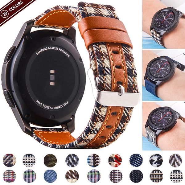 

watch bands houndstooth leather strap for huawei gt2 pro band honor gs / es gt 2 20/22mm bracelet watchband, Black;brown