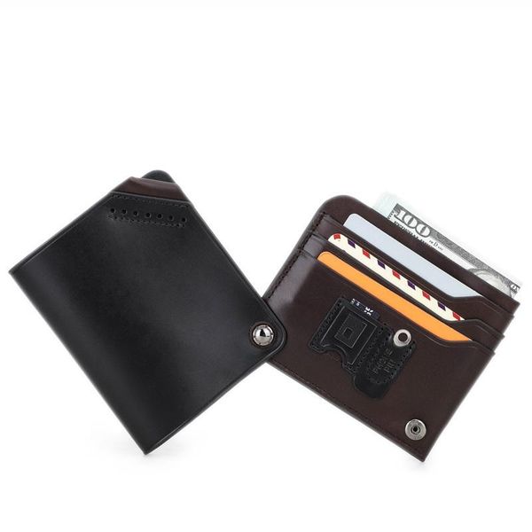 

card holders 100% genuine leather wallet women fashion movable holder mini coin purses small money bag, Brown;gray