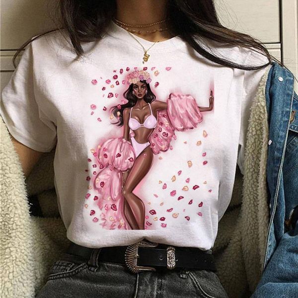 

women's t-shirt fixsys vogue tshirt women t shirt fashion t-shirts harjauku tee female short sleeve cute shirts, White
