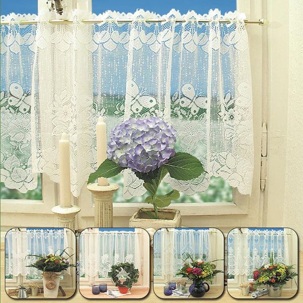 

curtain & drapes small lace curtains with embroidery kitchen white luxury short coffee half window decorations