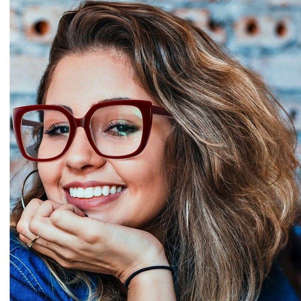 

sunglasses erilles blue light blocking glasses women square prescription eyeglasses frame brand design oversized optical spectacles eyewear, White;black
