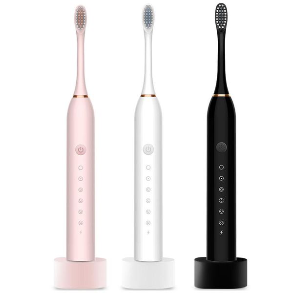 

ipx-7 sonic electric toothbrush ultrasonic automatic smart tooth brush usb wireless charge base waterproof 60 days x3