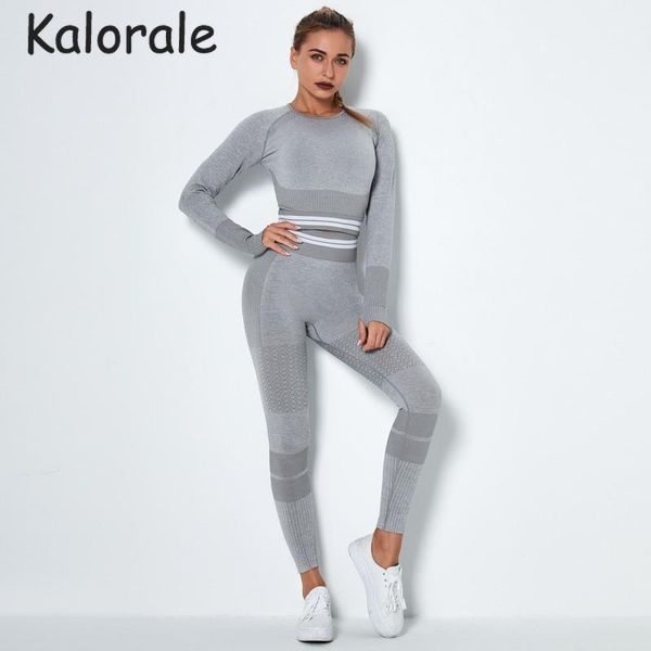

yoga outfits set women sport suit gym clothes 2 piece seamless striped fitness long sleeve crop high waist workout leggings1, White;red