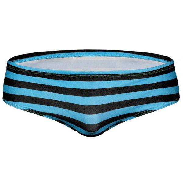 

men's swimwear swimming briefs 2021 horizontal striped beach holiday shorts transparent quick-drying swimsuit gay panti