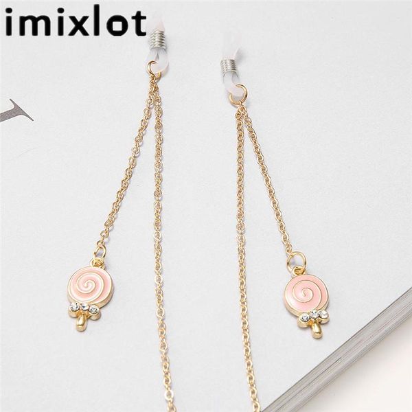 

other fashion accessories imixlot simple trendy metal eyeglass chain pink candy pendant reading glasses cord holder neck strap rope, Silver