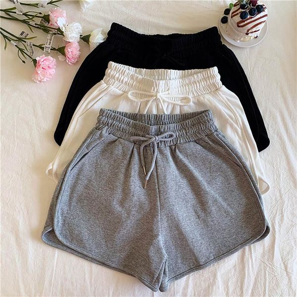 

yoga outfit sport shorts women drawstring loose fashion casual high waist ladies wide leg solid gym short pants pantalones cortos de mujer