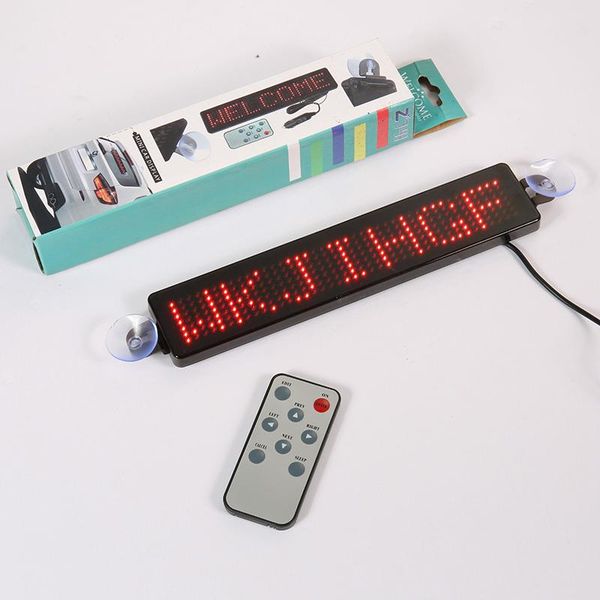

red auto led screen remote programmable scrolling advertising message display board rear taxi window moving signs modules