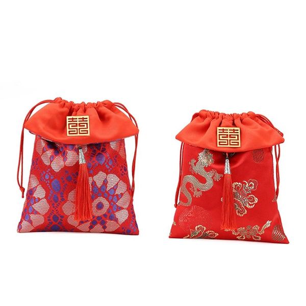 

gift wrap marriage wedding candy bag brocade silk creative personality box lucky bag, 10 pcs